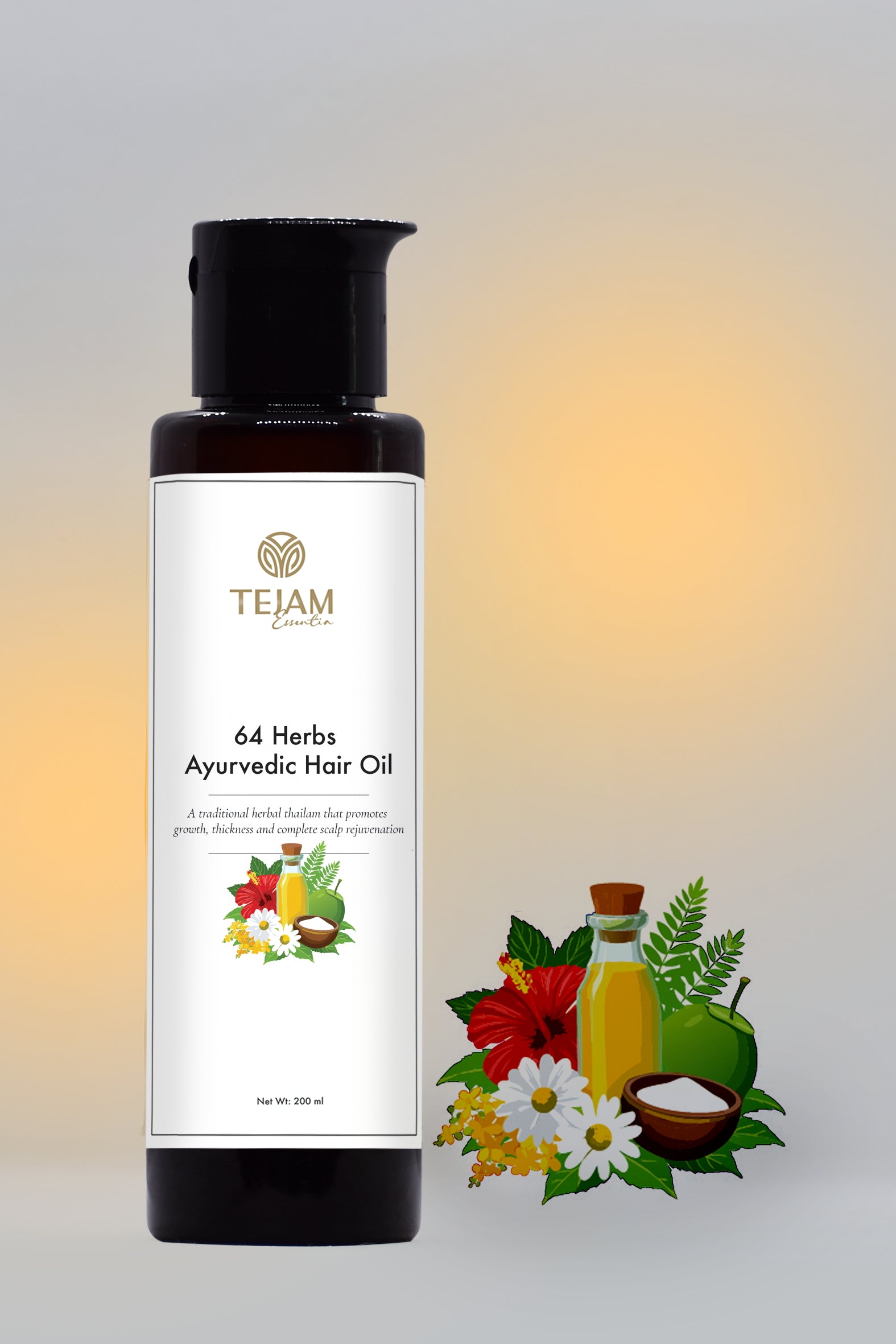 64 Herbs Ayurvedic Hair Oil 100 ml